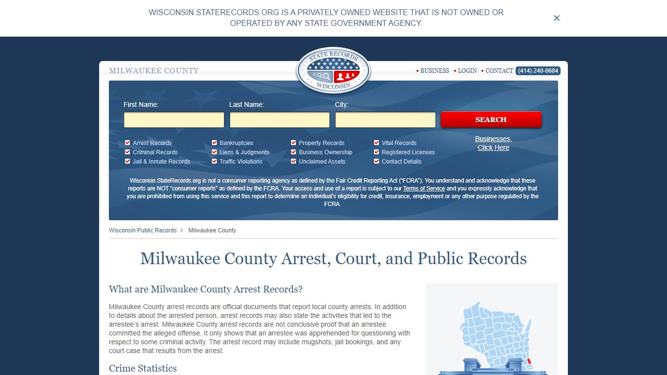 Milwaukee County Arrest, Court, and Public Records